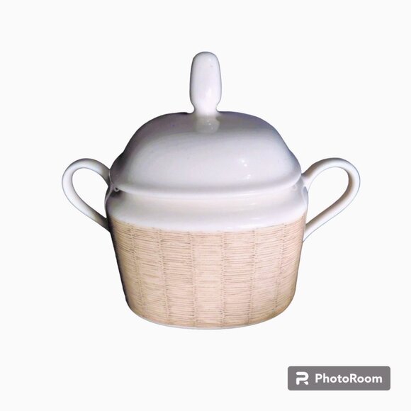 Vintage Creamer and Sugar Bowl Set Mikasa TATAMI PEACH Tempo Eighty Japan - Picture 3 of 5